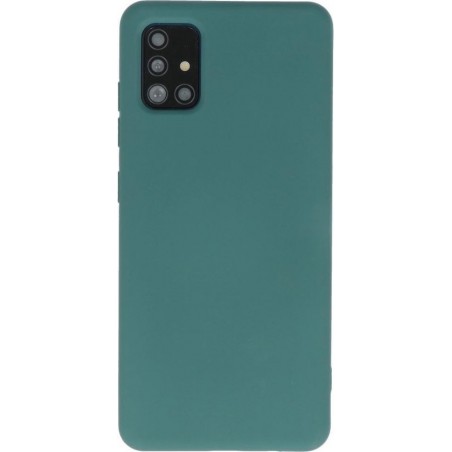 Fashion Color Backcover Hoesje voor Samsung Galaxy A51 Donker Groen