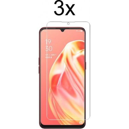 Oppo A91 Screenprotector Glas - 3x Tempered Glass Screen Protector