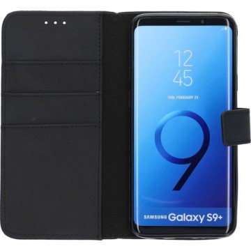 Samsung S9 Plus G965F Leather book case hoesje Black