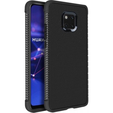 Luxe Extra Stevige TPU Case voor Huawei Mate 20 Pro - Rugged Armor - Shockproof Back Cover - Zwart hoesje