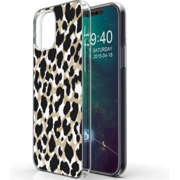 iMoshion Design voor de iPhone 12 Mini hoesje - Luipaard - Goud / Zwart