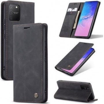 CaseMe - Samsung Galaxy S10 Lite hoesje - Wallet Book Case - Magneetsluiting - Zwart