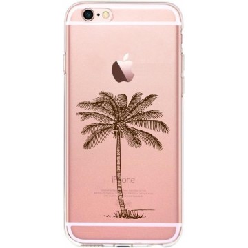 Apple Iphone 6 / 6S Transparant siliconen hoesje met palmboom