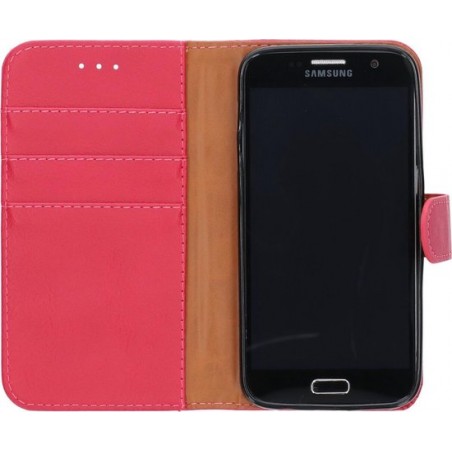Samsung S7 G930F book case hoesje Pink