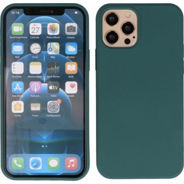 Bestcases 2.0mm Dikke Fashion Telefoonhoesje Backcover - Siliconen Hoesje - iPhone 12 - iPhone 12 Pro - Army Green