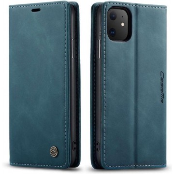 CASEME - Apple iPhone 11 Retro Wallet Case - Blauw