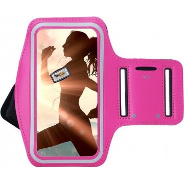 Samsung A10s Sportband hoes sport armband hoesje Hardloopband Roze