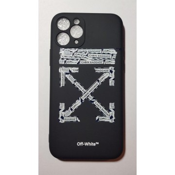 iPhone XR - Case Cover - Bescherm hoes - Off-White - Zwart X Cabin Baggage - Geschikt voor Apple iPhone XR
