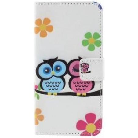 MW Wallet Book Case Owls voor Samsung Galaxy S7