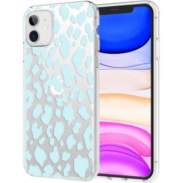 iMoshion Design voor de iPhone 11 hoesje - Luipaard - Blauw