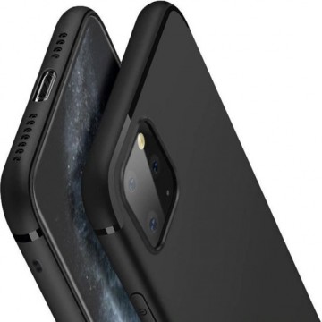 Ultradunne TPU Back cover voor Apple iPhone 11 Pro | Zwart | Mat Finish Case | Luxe Siliconen Hoesje