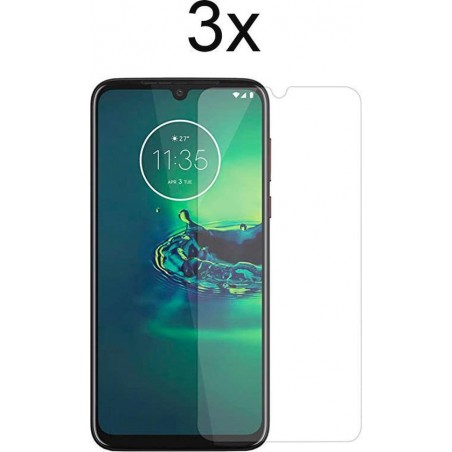 Motorola G8 Plus Screenprotector Glas - Motorola Moto G8 Plus Screen Protector Glas - 3x Tempered Glass Screen Protector