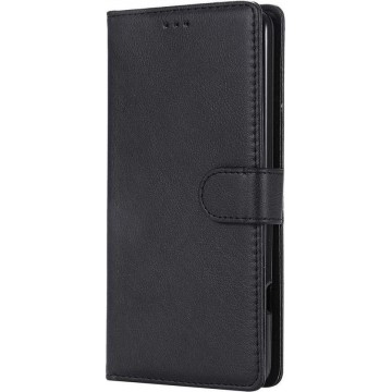 Samsung Galaxy A8 2018 Hoesje - Portemonnee Book Case - Kaarthouder & Magneetlipje - Zwart