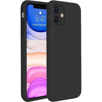 iPhone 11 Hoesje Siliconen Case Hoes Back Cover TPU - Zwart
