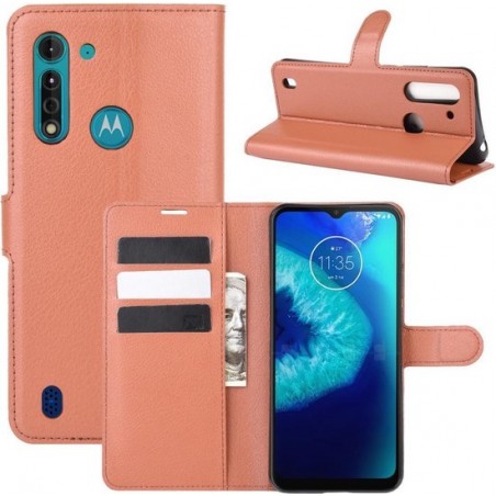 Motorola Moto G8 Power Lite Hoesje - Book Case - Bruin