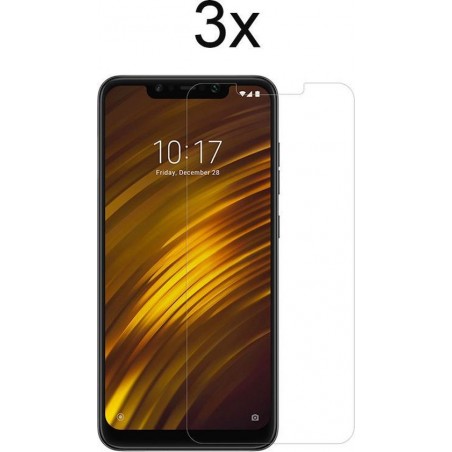 Xiaomi Pocophone F1 Screenprotector Glas - 3x Tempered Glass Screen Protector