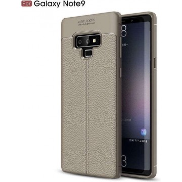 Hoesje voor Samsung Galaxy Note 9, gel case leder look, grijs