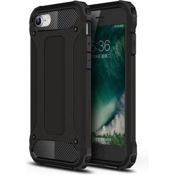 Hybrid Armor-Case Bescherm-Cover Hoes voor iPhone SE 2020. Zwart