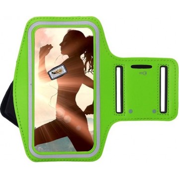 Samsung Galaxy A51 hoes Sportarmband Hardloopband hoesje Groen Pearlycase