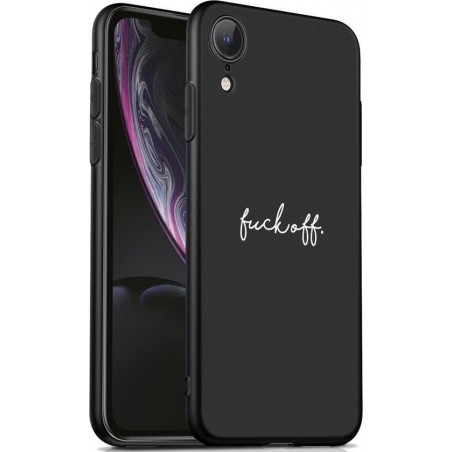 iMoshion Design voor de iPhone Xr hoesje - Fuck Off - Zwart