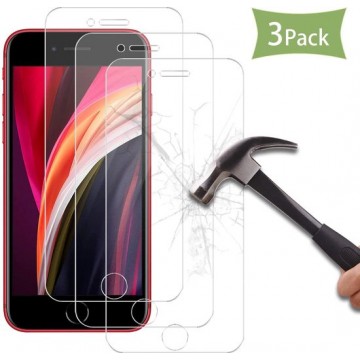 3 Stuks Screenprotector Tempered Glass Glazen Gehard Screen Protector 2.5D 9H (0.3mm) - iPhone 7 / 8 / SE 2 2020