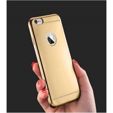 Flexibele Matte Goudkleurige Soft Case voor de iPhone 5 - iPhone 5S- iPhone SE, mooi siliconen bling bling hoesje