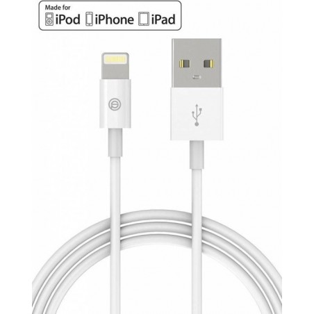 iPhone OplaadKabel En iPad 2 Meter MFI Wit - OPSO