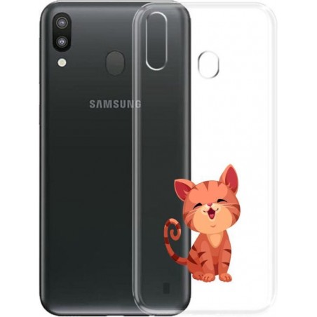 Samsung Galaxy A20E Transparant siliconen hoesje (Kitten)