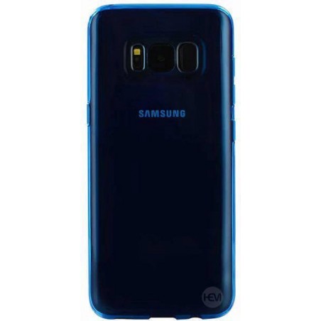 Blauwe Transparant Siliconen Gel TPU Cover / hoesje Samsung S8 SM-G950