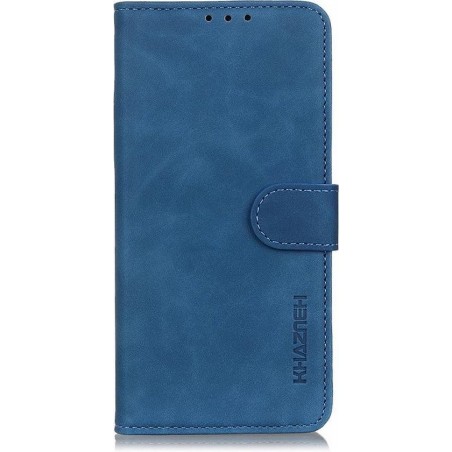 Retro blauw agenda case hoesje Sony Xperia L4