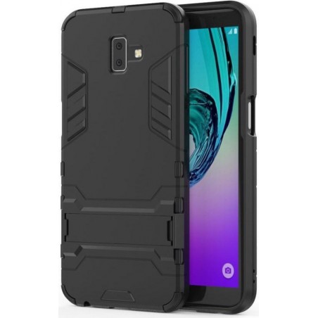 Samsung Galaxy J6 Plus Hybride Kickstand Hoesje Zwart