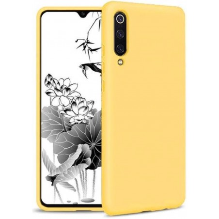 Samsung Galaxy A70 Back Cover Telefoonhoesje | Geel | Siliconen Hoesje