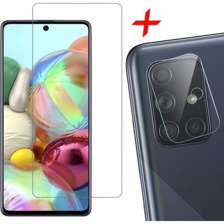 Samsung A71 Screenprotector en Samsung A71 Camera Protector - Samsung Galaxy A71 Screenprotector + Camera Protector