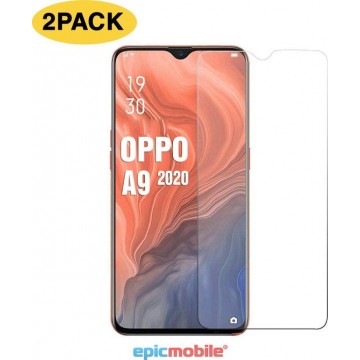 OPPO A9 2020 - 2x Screenprotector - Tempered Glass Anti Burst - 2 PACK - Epicmobile