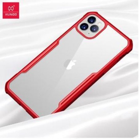 Shock case met gekleurde bumpers iPhone 11 - rood
