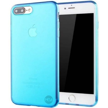 iPhone 7 blauw siliconenhoesje transparant siliconenhoesje / Siliconen Gel TPU / Back Cover / Hoesje Iphone 7 blauw doorzichtig