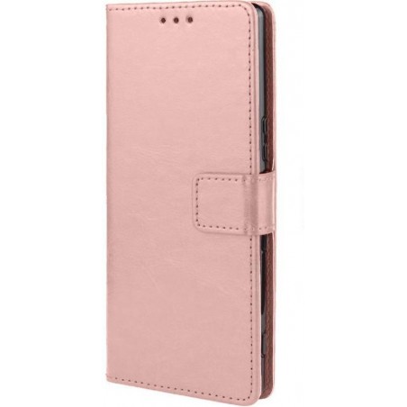 Motorola Moto G9 Plus Hoesje Roségoud - Portemonnee Book Case - Kaarthouder & Magneetlipje