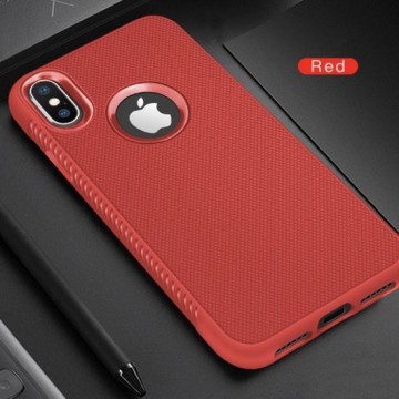 Luxe Extra Stevige TPU Case voor Apple iPhone X - iPhone XS - Rugged Armor - Shockproof Back Cover - Rood hoesje