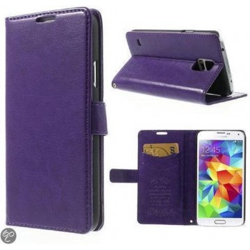 KDS Smooth Wallet case hoesje Samsung Galaxy S5 paars
