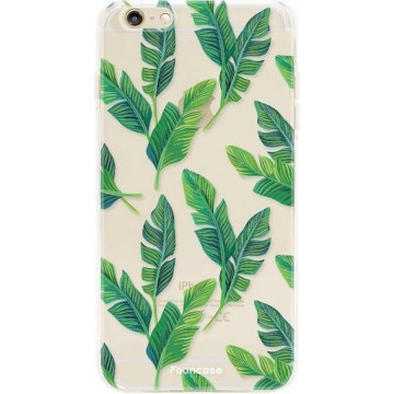 FOONCASE iPhone 6 Plus hoesje TPU Soft Case - Back Cover - Banana leaves / Bananen bladeren