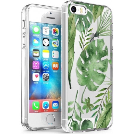 iMoshion Design voor de iPhone 5 / 5s / SE hoesje - Bladeren - Groen