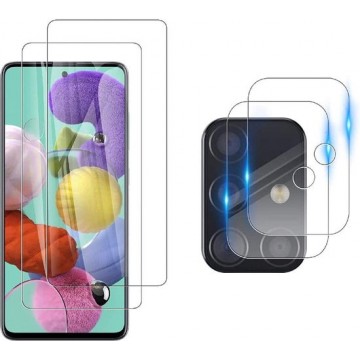 Samsung Galaxy A51 tempered glass -  Galaxy A51 camera Lens screenprotector - 4 stuks