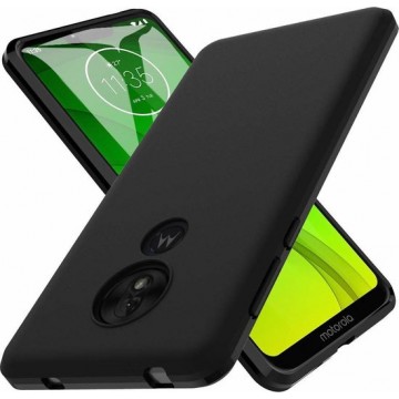 Motorola Moto G7 Power Hoesje Siliconen Hoesje Flexible TPU Case - Zwart - van Bixb