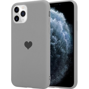 LOVE Silicone case iPhone 11 Pro - grijs