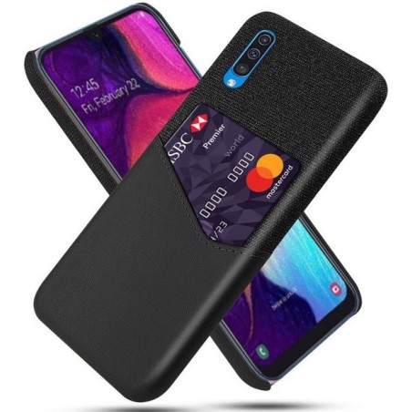 Samsung Galaxy A50 Hoesje Back Cover met Kaarthouder Zwart