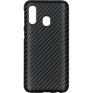 Carbon Hardcase Backcover Samsung Galaxy A40 hoesje - Zwart