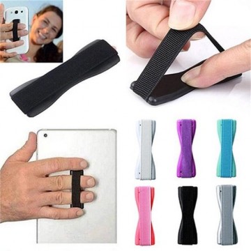 MW Sling grip Smartphone anti-slip greep - Universele ring vinger telefoon houder - Elastische Band - blauw