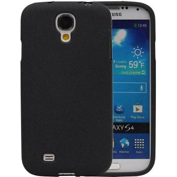 Sand Look TPU Backcover Case Hoesje voor Galaxy S4 i9500 Zwart