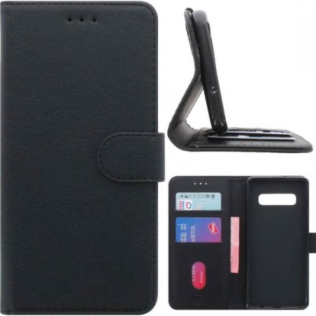 Book Case Samsung S10 Plus Hoesje Zwart met Pasjeshouder