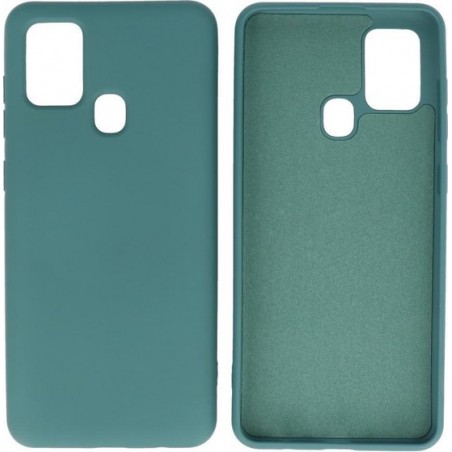 Bestcases Fashion Telefoonhoesje Backcover Samsung Galaxy A21s - Donker Groen